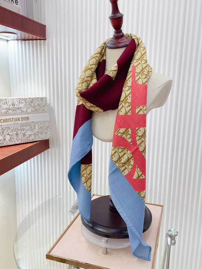 Dior Oblique Shawl Wool and Silk Jacquard I1060-1 Dior Oblique Shawl Wool and Silk Jacquard I1060-1
