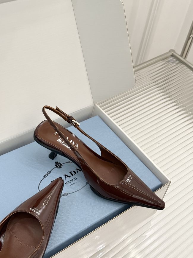 Prada Brushed leather slingback pumps 1I659O-4