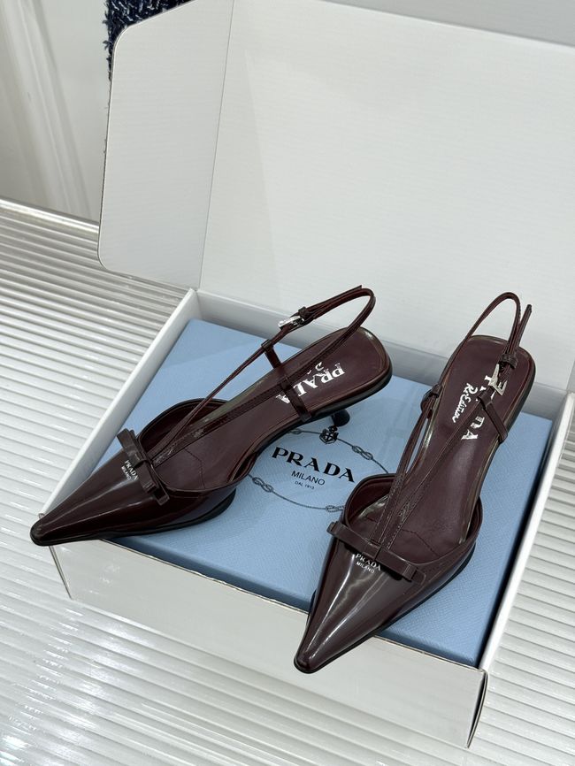Prada Brushed leather slingback pumps 1I701O-1