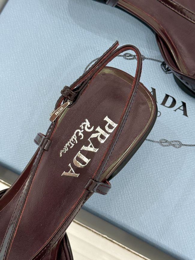 Prada Brushed leather slingback pumps 1I701O-1