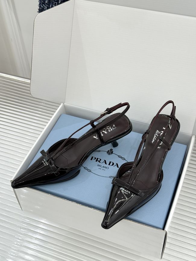 Prada Brushed leather slingback pumps 1I701O-5