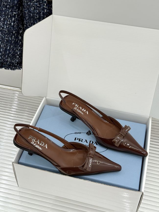 Prada Brushed leather slingback pumps 1I702O-2