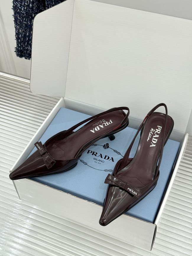 Prada Brushed leather slingback pumps 1I702O-5