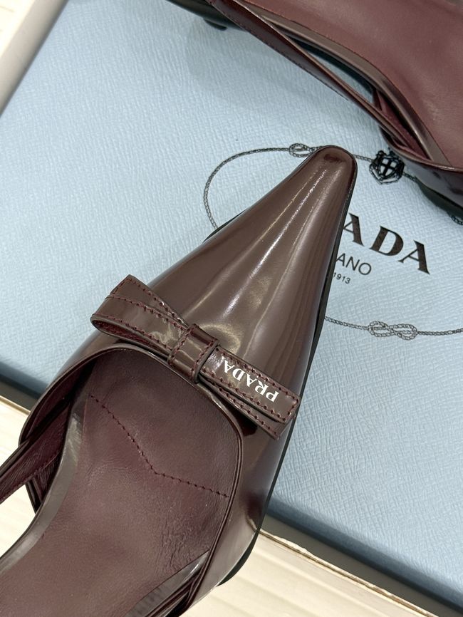 Prada Brushed leather slingback pumps 1I702O-5