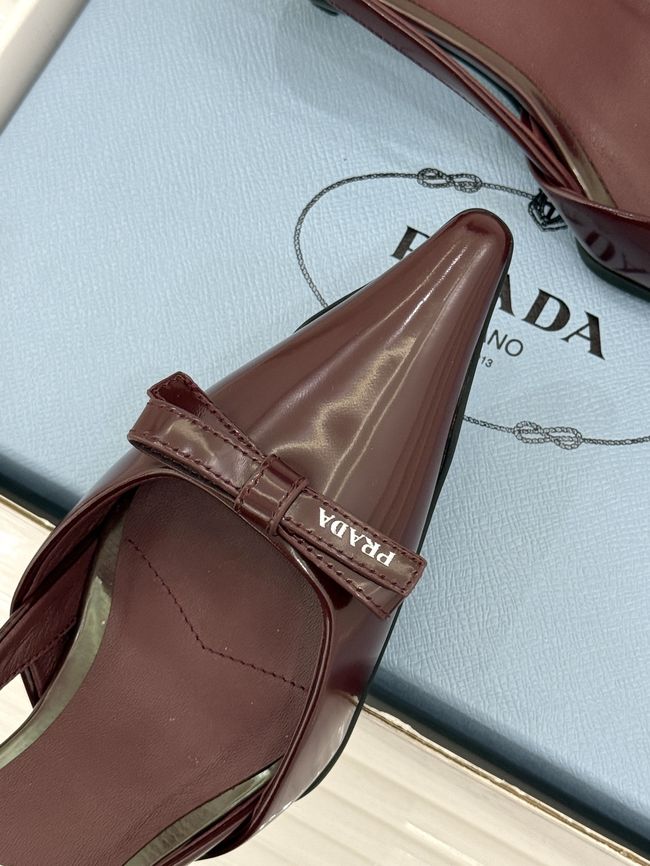 Prada Brushed leather slingback pumps 1I702O-7