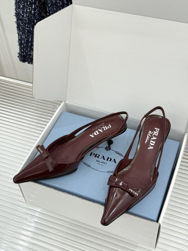 Prada Brushed leather slingback pumps 1I702O-7