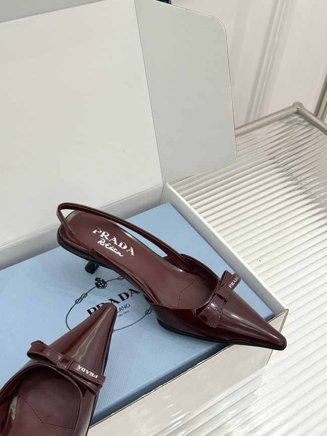 Prada Brushed leather slingback pumps 1I702O-7