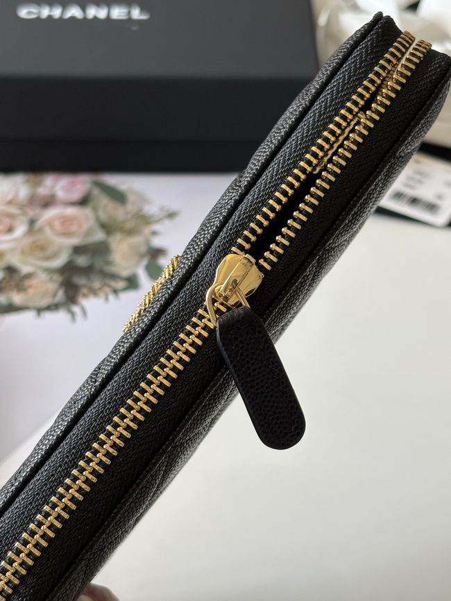 Chanel Classic Zipped Wallet AP5077 black