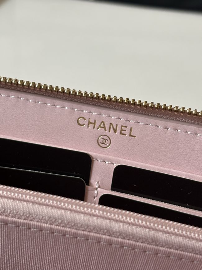 Chanel Classic Zipped Wallet AP5077 pink