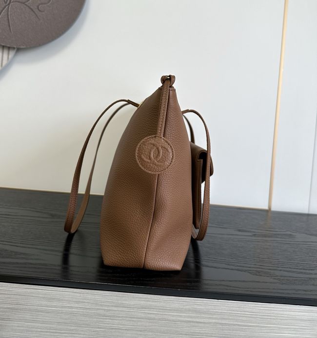 Chanel Shopping Bag Grained Calfskin AS6483 brown