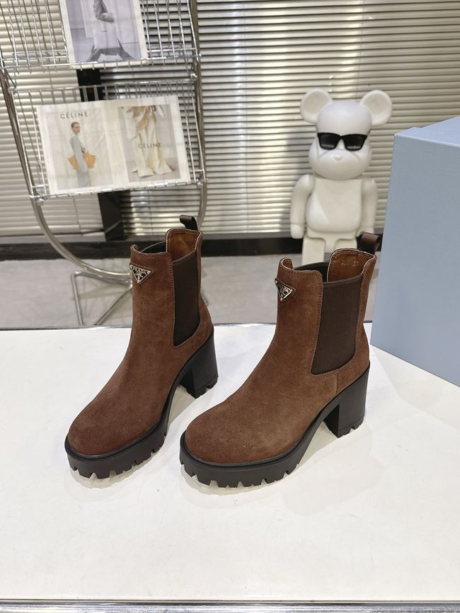 Prada Monolith brushed leather Chelsea boots G085-2