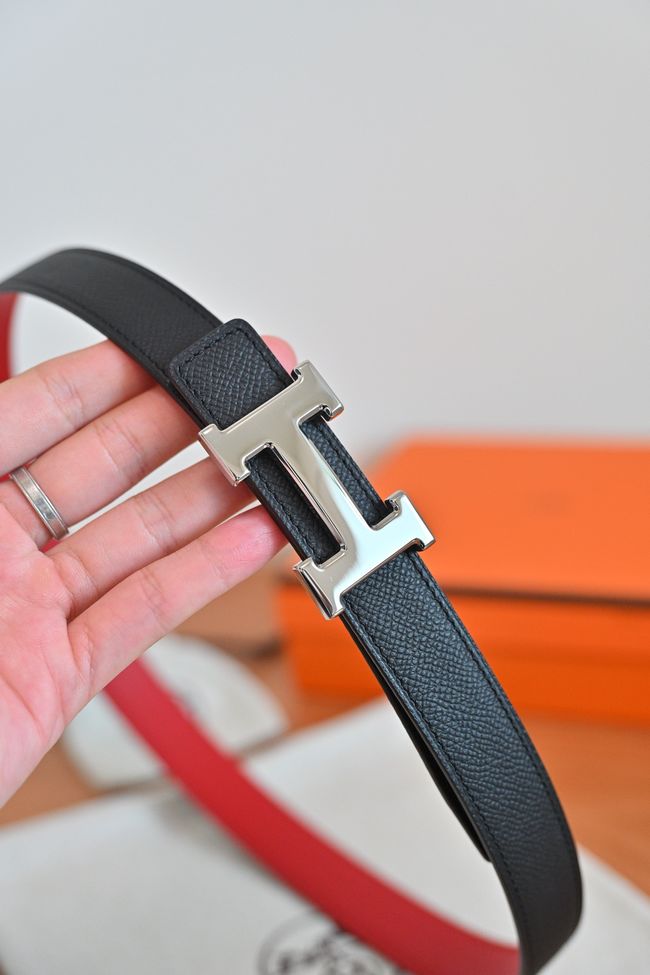 Hermes Constance buckle & double-sided leather belt 24mm H07457-1