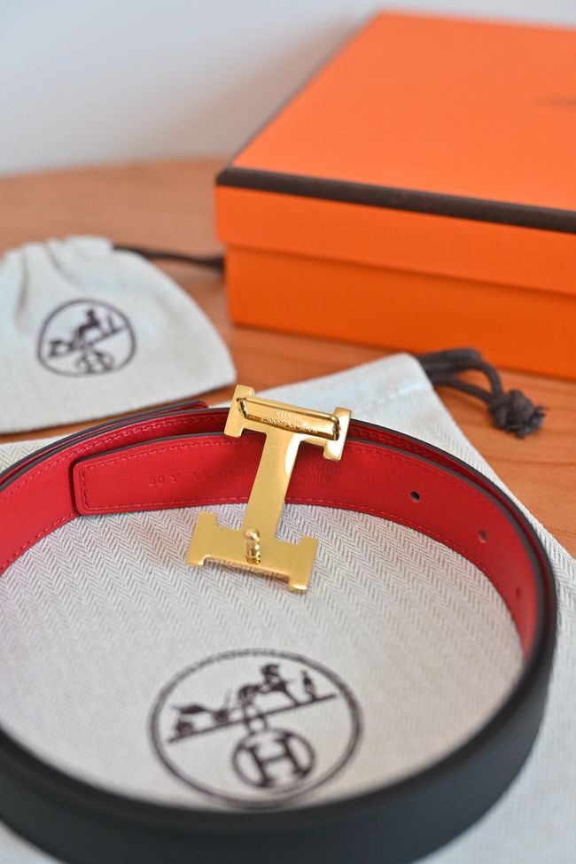 Hermes Constance buckle & double-sided leather belt 24mm H07457-1
