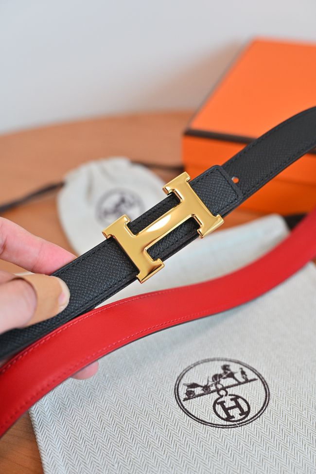 Hermes Constance buckle & double-sided leather belt 24mm H07457-1