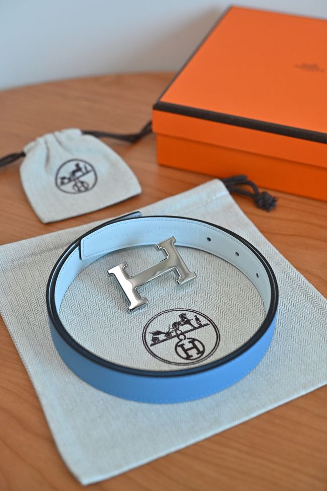 Hermes Constance buckle & double-sided leather belt 24mm H07457-10