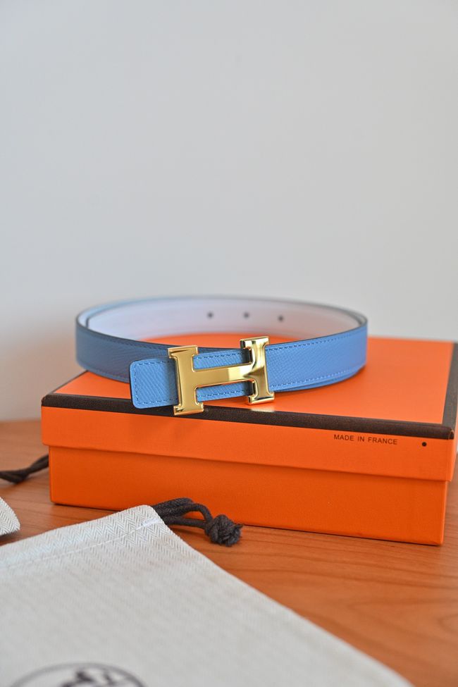 Hermes Constance buckle & double-sided leather belt 24mm H07457-10