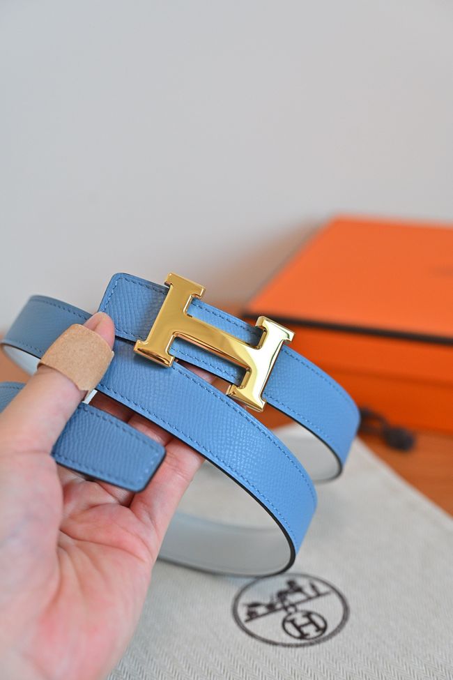 Hermes Constance buckle & double-sided leather belt 24mm H07457-10