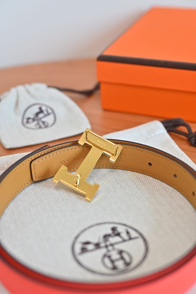 Hermes Constance buckle & double-sided leather belt 24mm H07457-3