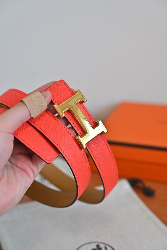 Hermes Constance buckle & double-sided leather belt 24mm H07457-3