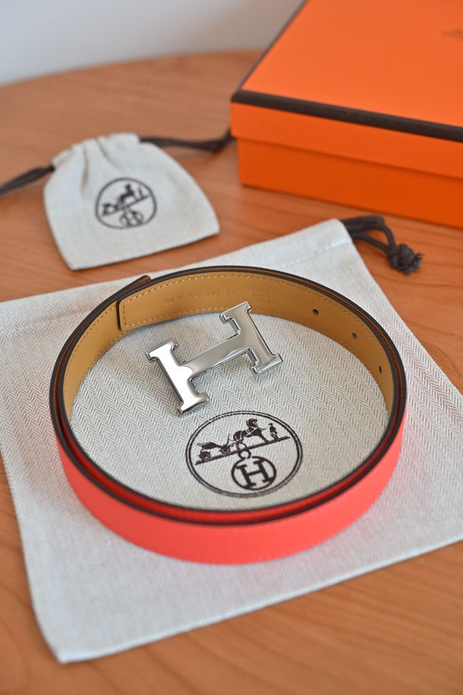 Hermes Constance buckle & double-sided leather belt 24mm H07457-3