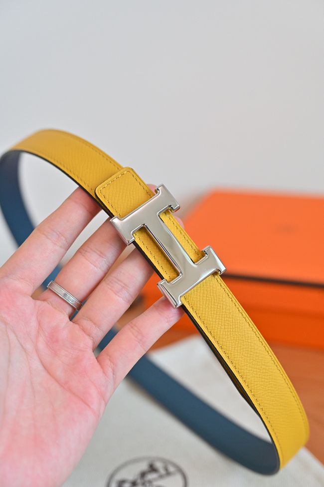 Hermes Constance buckle & double-sided leather belt 24mm H07457-4