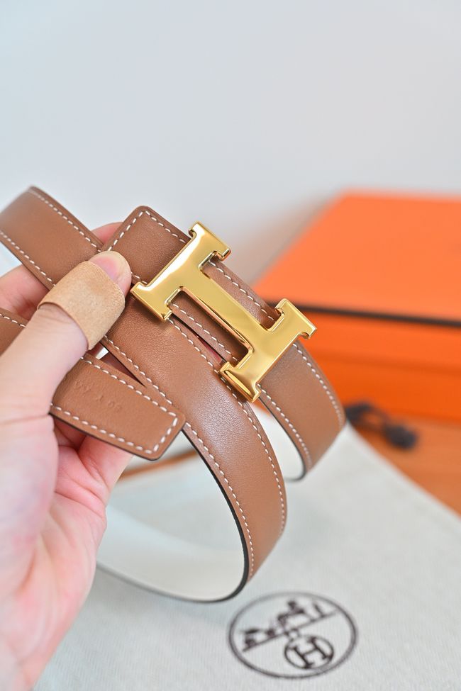 Hermes Constance buckle & double-sided leather belt 24mm H07457-6 Hermes Constance buckle & double-sided leather belt 24mm H07457-6