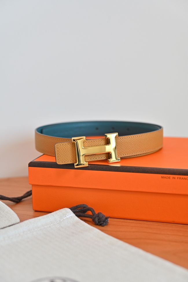 Hermes Constance buckle & double-sided leather belt 24mm H07457-7