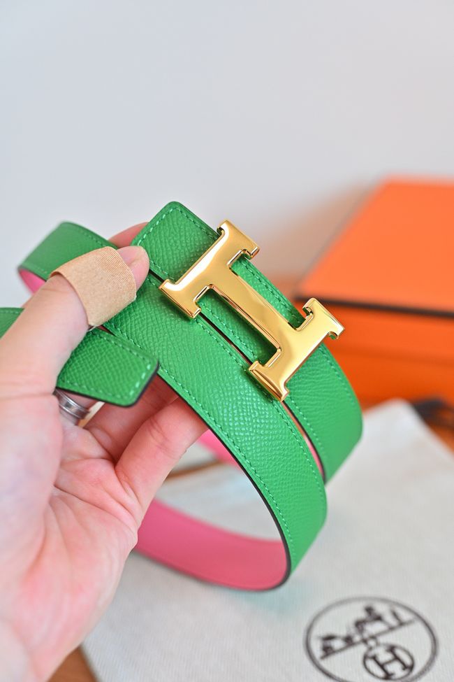 Hermes Constance buckle & double-sided leather belt 24mm H07457-9