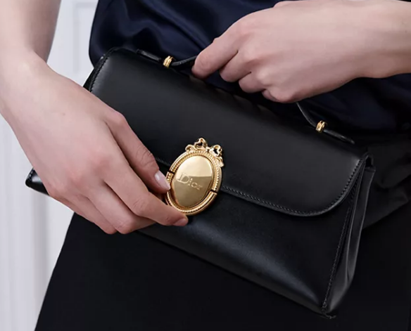 Dior Medaillon Pouch Smooth Calfskin M3671 black