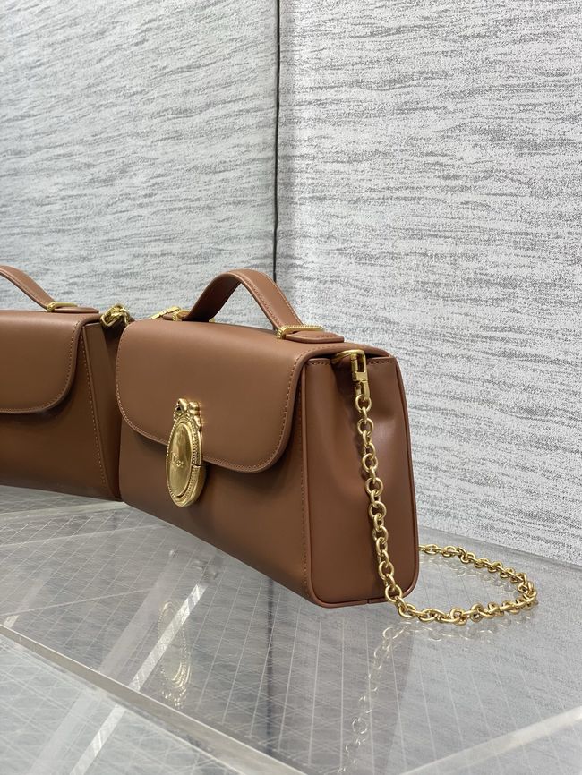 Dior Medaillon Pouch Smooth Calfskin M3671 tan