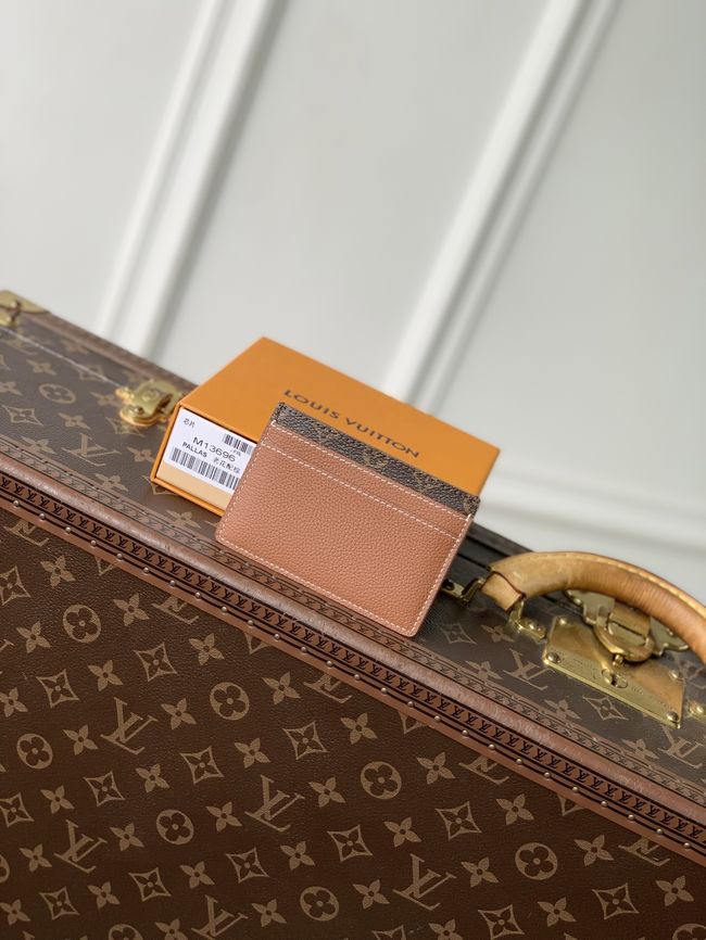 Louis Vuitton Double Card Holder Low Key M26815 tan