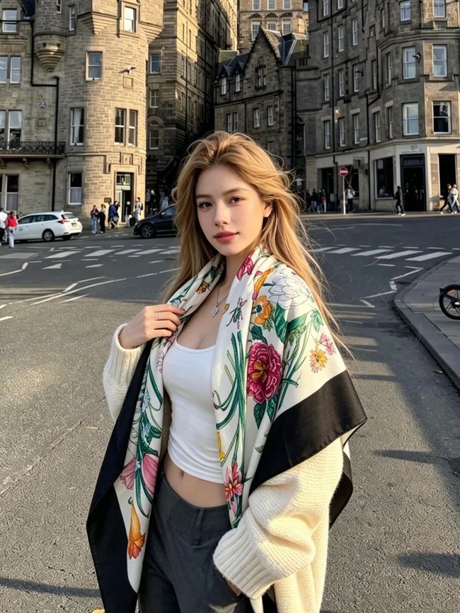 Gucci Wool and Silk Shawl A008HK-2 Gucci Wool and Silk Shawl A008HK-2