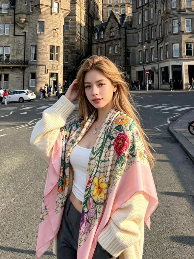 Gucci Wool and Silk Shawl A008HK-3 Gucci Wool and Silk Shawl A008HK-3