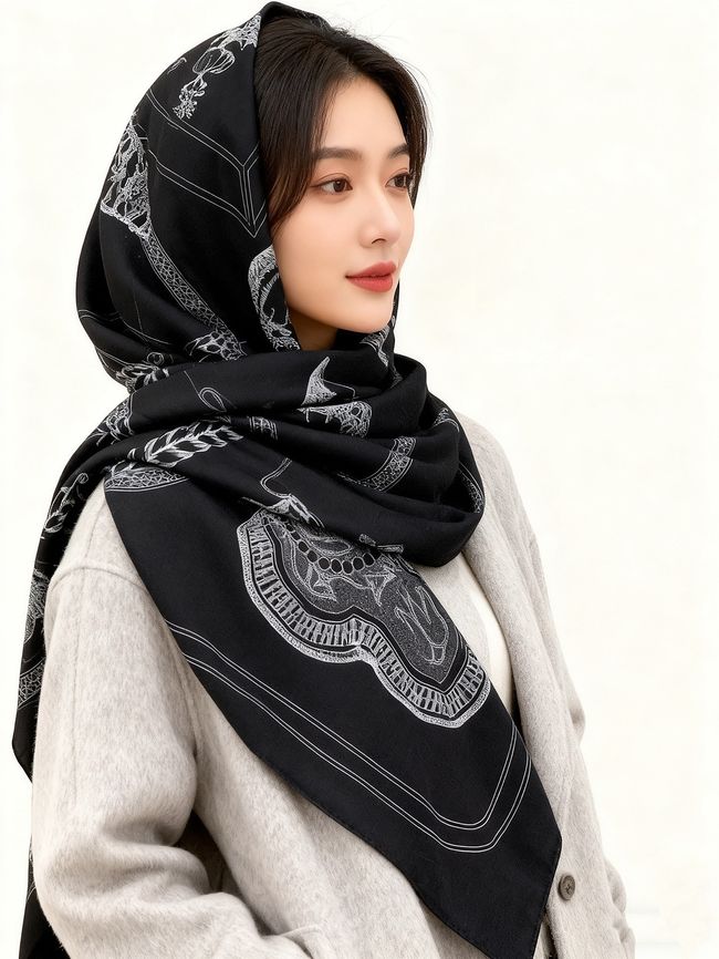 Hermes cashmere Shawl H36121-1