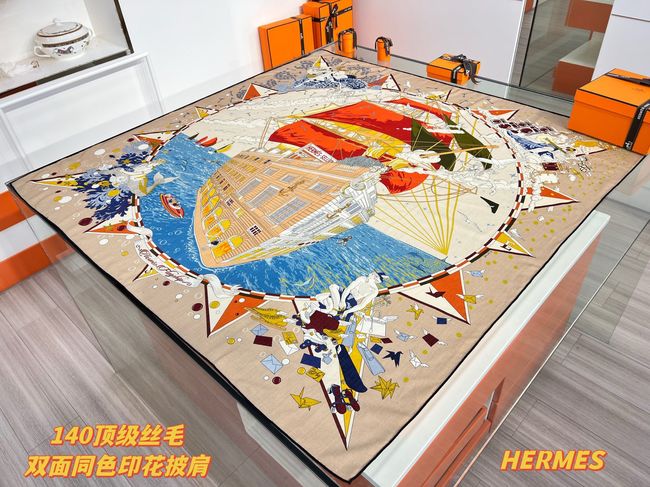 Hermes cashmere Shawl H36123-2 Hermes cashmere Shawl H36123-2