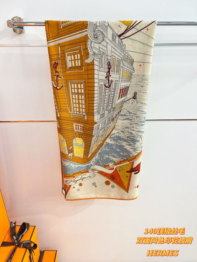 Hermes cashmere Shawl H36123-6