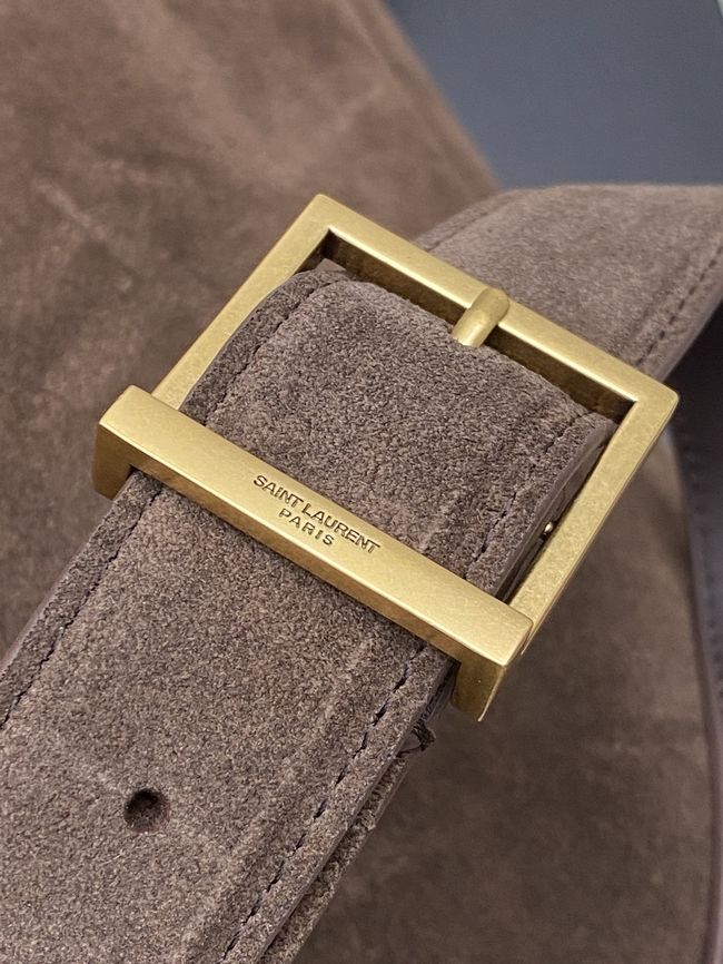 Saint Laurent LE 5 A 7 supple LARGE in suede 850545 ARABICA
