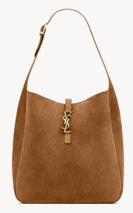 Saint Laurent LE 5 A 7 supple LARGE in suede 850545 CARAMEL COGNAC