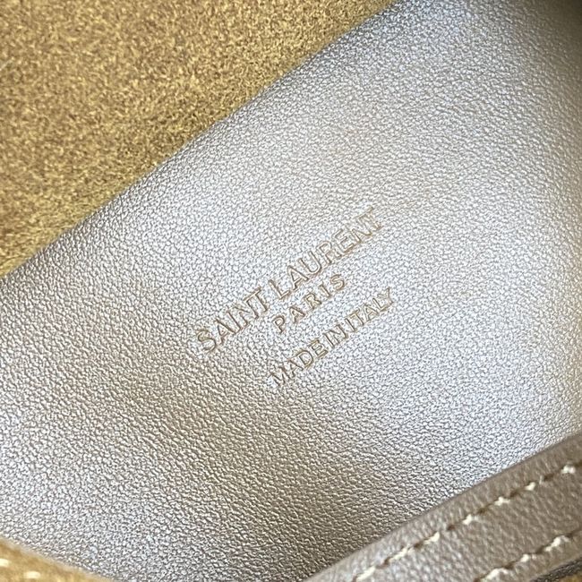 Saint Laurent LE 5 A 7 supple LARGE in suede 850545 CARAMEL COGNAC