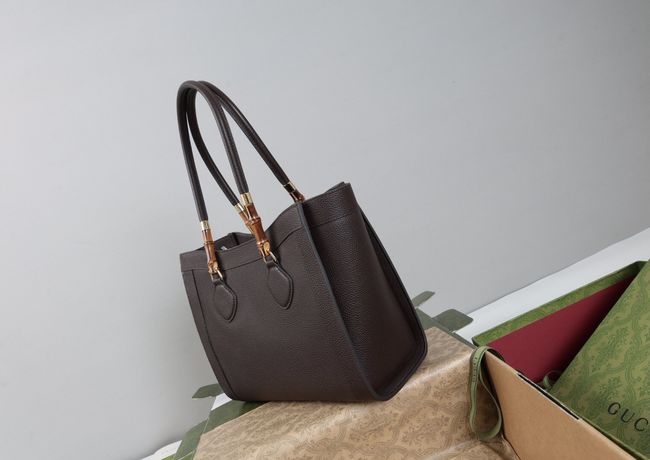 Gucci Bamboo Tote medium bag A005YB Dark brown