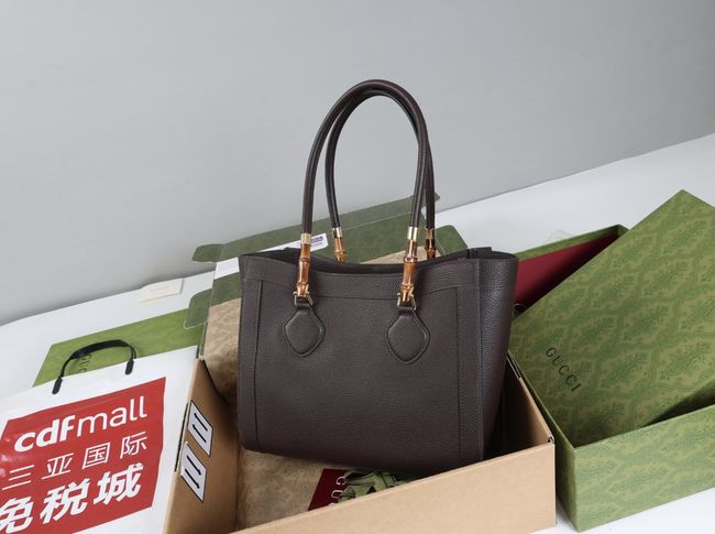 Gucci Bamboo Tote medium bag A005YB Dark brown