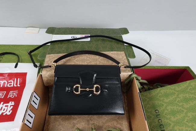 Gucci Horsebit Duomo medium top handle bag A006N6 black