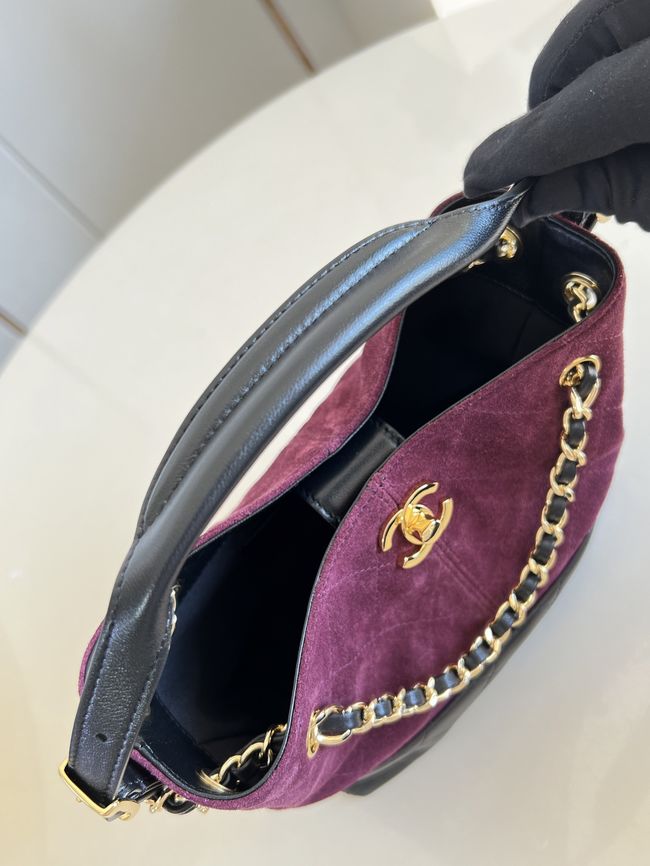 Chanel Mini Shopping Bag AS5633 Burgundy & Black