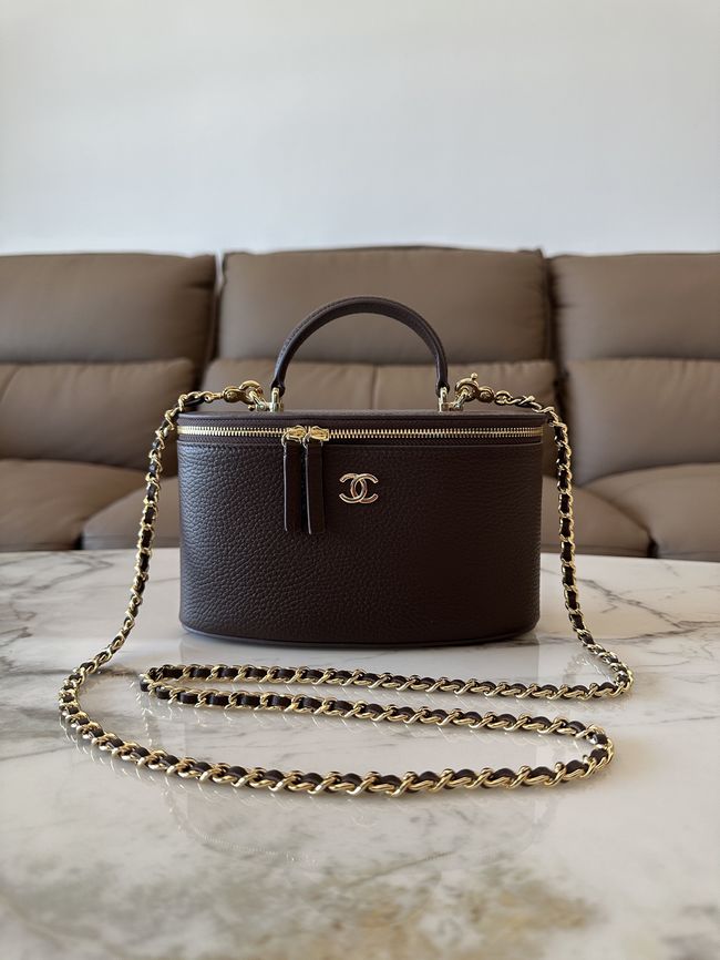 Chanel Vanity with Chain AP5574 dark brown