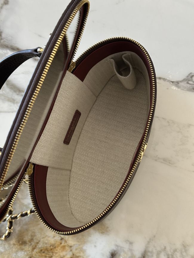 Chanel Vanity with Chain AP5574 dark brown Chanel Vanity with Chain AP5574 dark brown