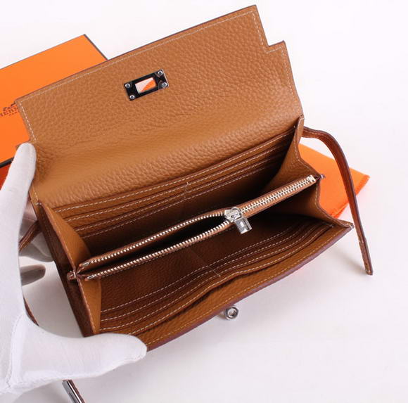 Hermes Kelly Bi-Fold Wallet A708 Coffee Hermes Kelly Bi-Fold Wallet A708 Coffee